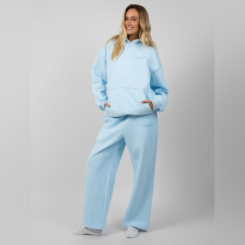 Comfrt Baby Blue Pastel Straight Leg Sweatpants - S - Picture 2 of 10